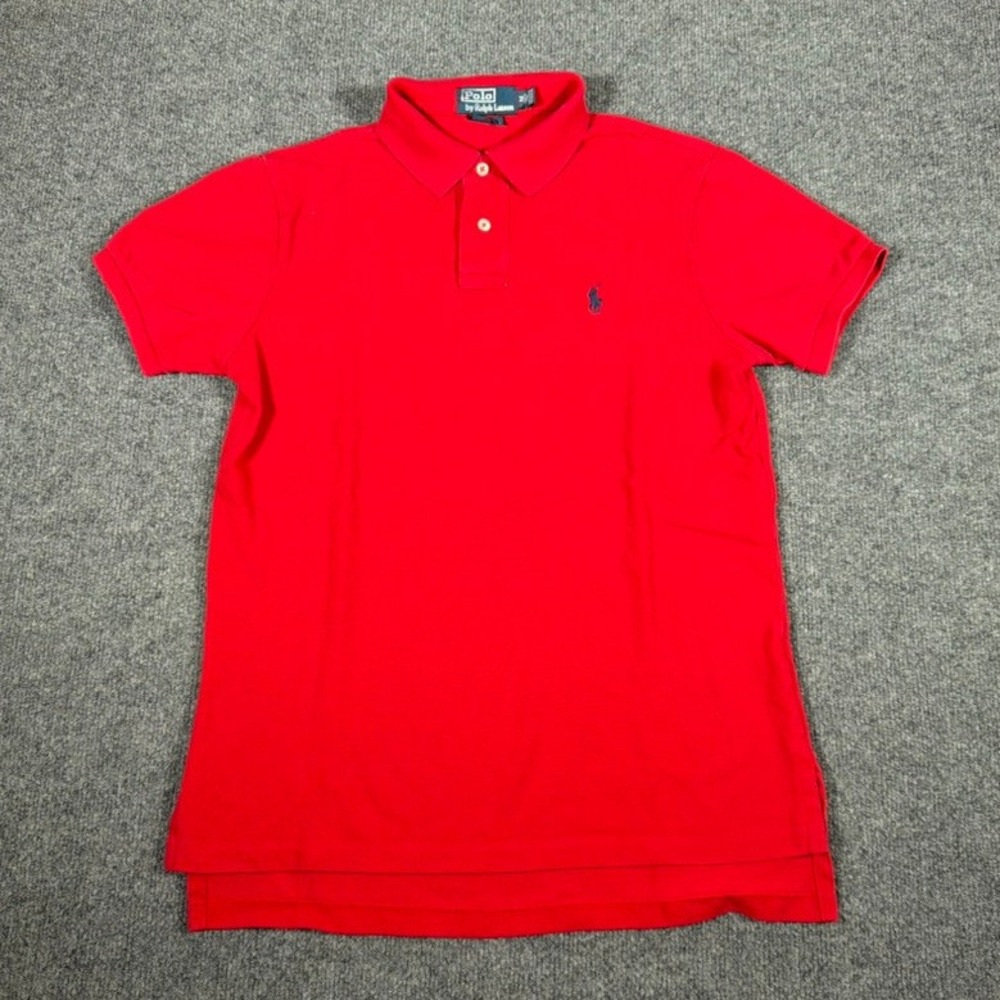 Polo Ralph Lauren Custom Fit Polo Shirt Red Boys Short‎ Sleeve Pony Kids